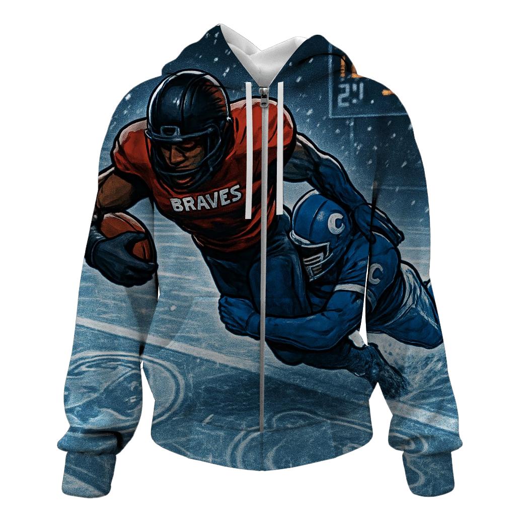 Frozen Goal Line Clash Braves Versus Cubs graphic hoodies