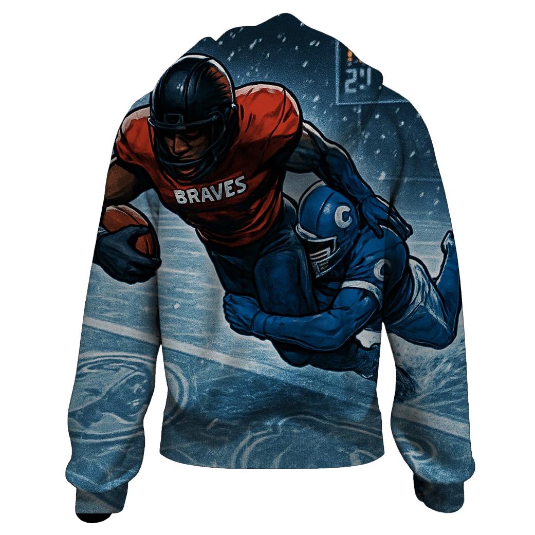 Frozen Goal Line Clash Braves Versus Cubs graphic hoodies