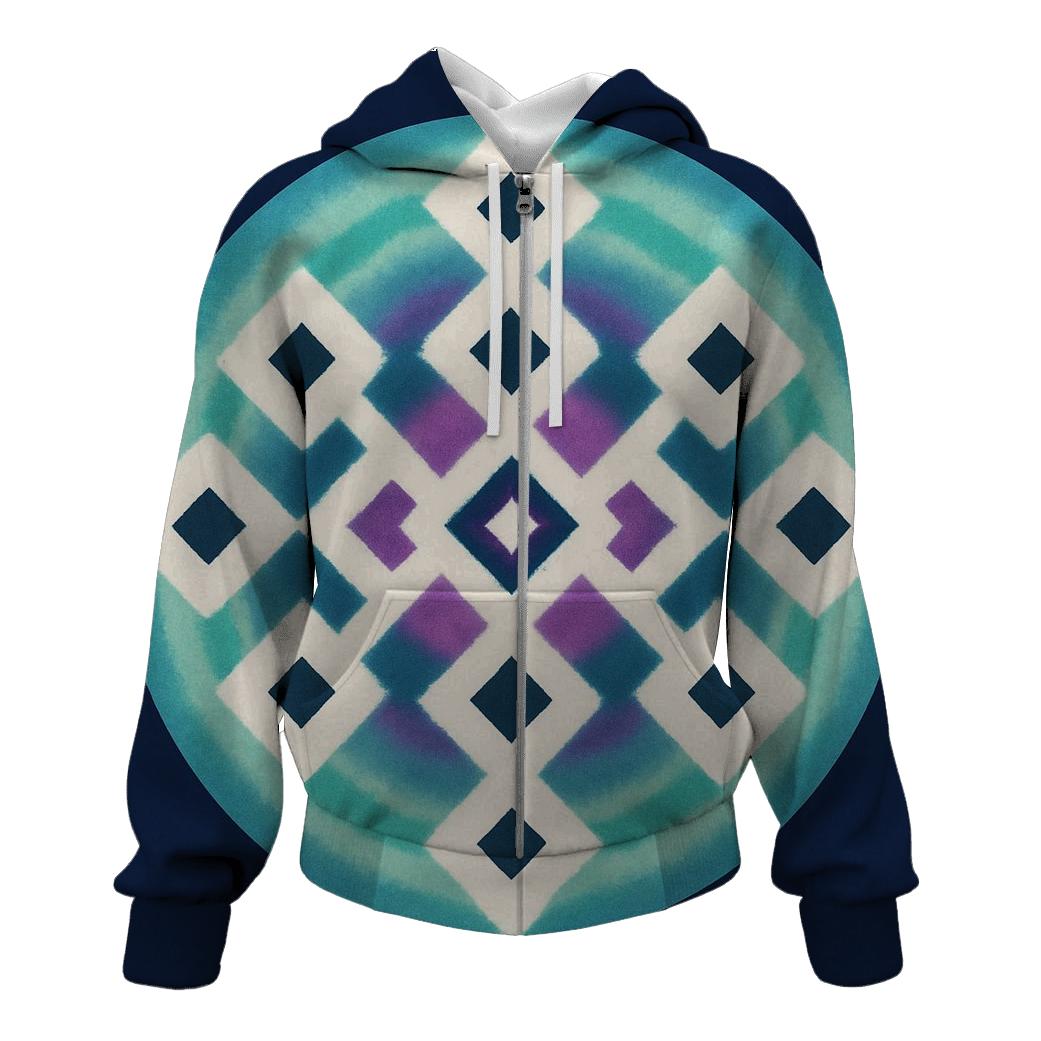 Aurora Itajime Lattice Mandala lightweight hoodies