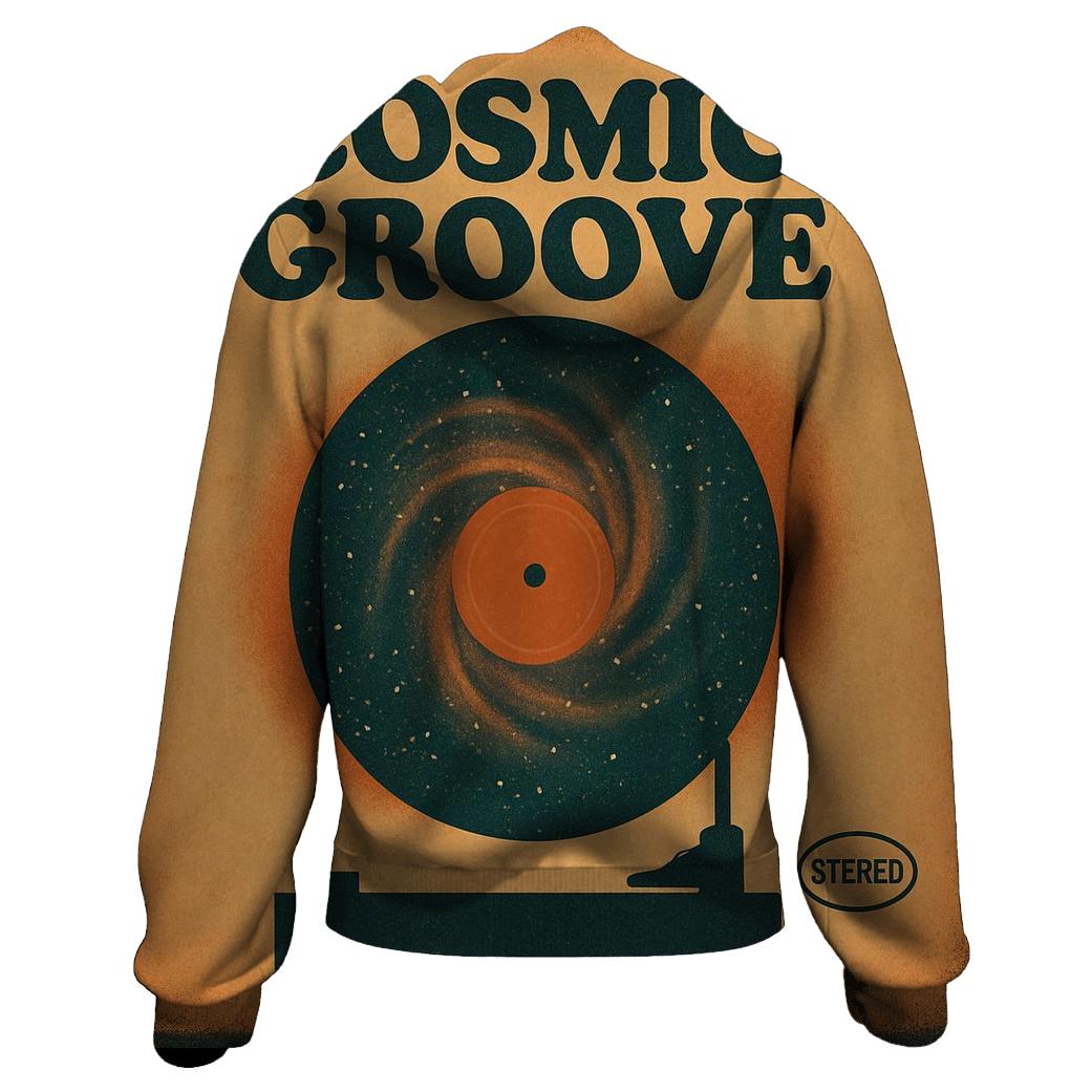 Seventies Vinyl Record Nebula Night heavyweight hoodies