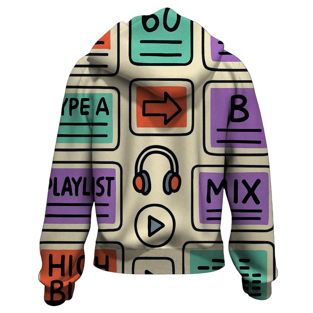 Mixtape Label Sticker Collage custom hoodies