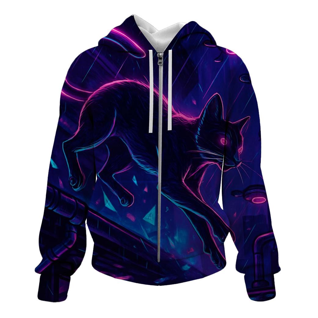 Neon Alley Cipher Cat Courier hoodie trends
