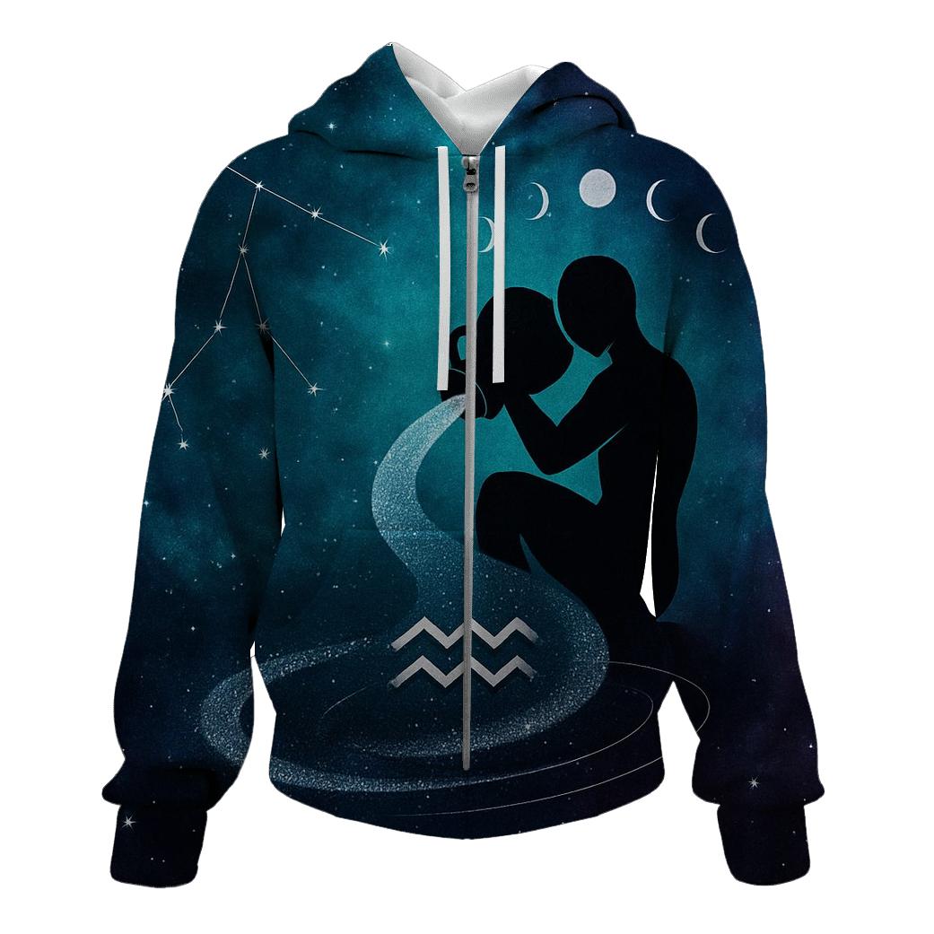 Aquarius Nebula Water Bearer Constellation Overlay hoodies fashion