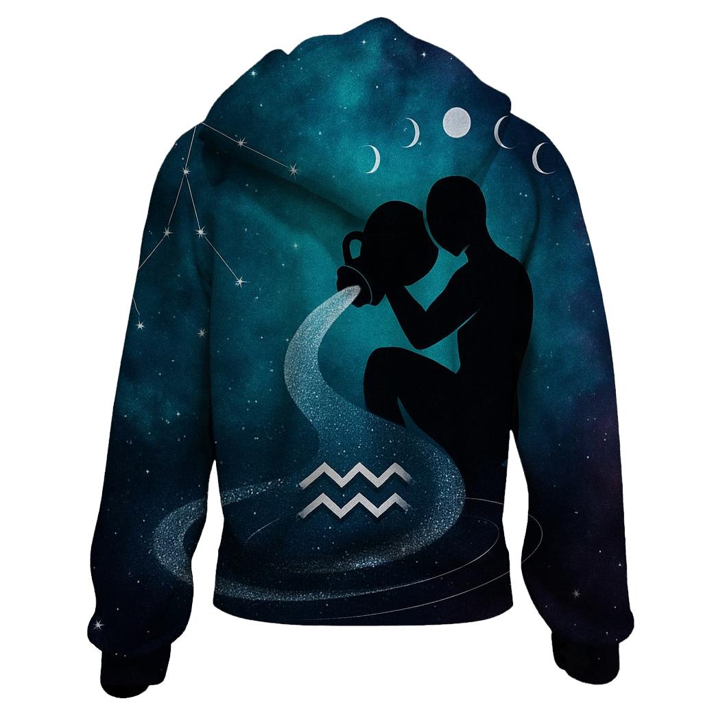 Aquarius Nebula Water Bearer Constellation Overlay hoodies fashion