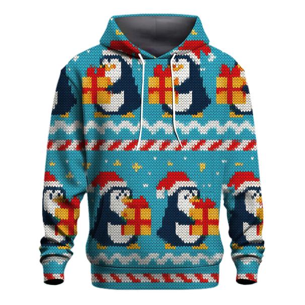 Jolly Penguin Present Parade Design heavyweight hoodies