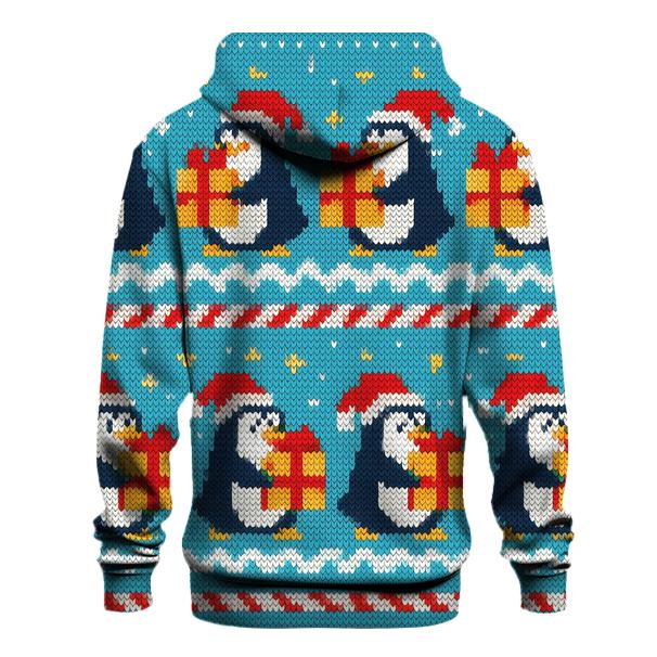 Jolly Penguin Present Parade Design heavyweight hoodies
