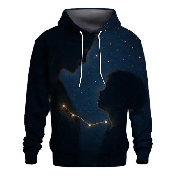 The Constellation Between Two Hearts lightweight hoodies