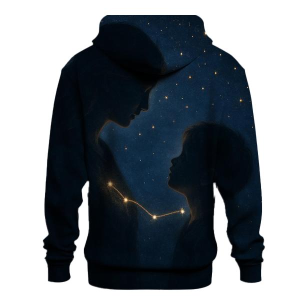 The Constellation Between Two Hearts lightweight hoodies