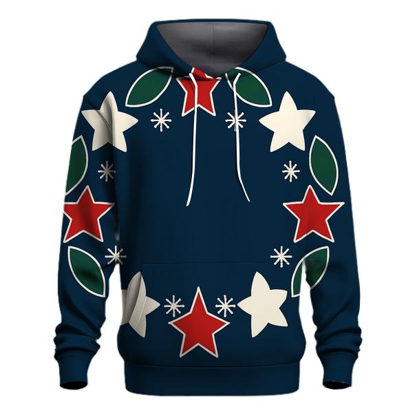 Starlit Holly Orbit Wreath hoodie designs
