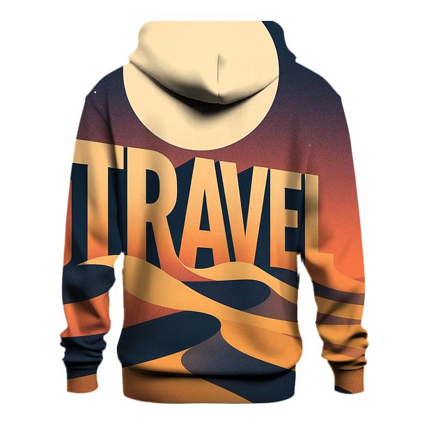 Desert Moon Typography Mirage designer hoodies