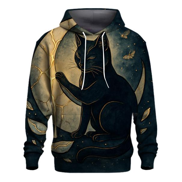 Lunar Kintsugi Guardian Cat premium hoodies