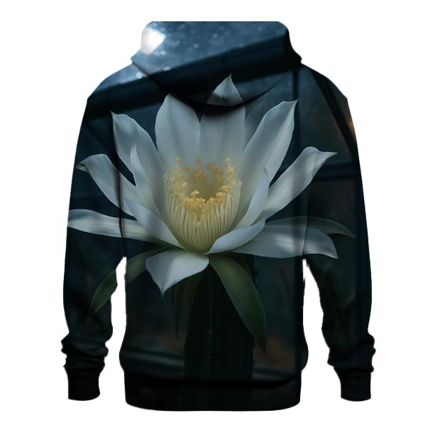 Night Blooming Cereus Opening In A Desert Greenhouse hoodie styles