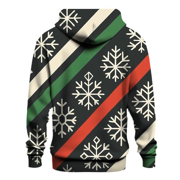 Snowflake Tessellation Candy Stripe Night printed hoodies