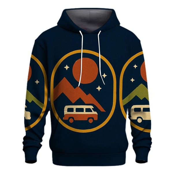 Seventies Stargazer Camper Badges pullover hoodies