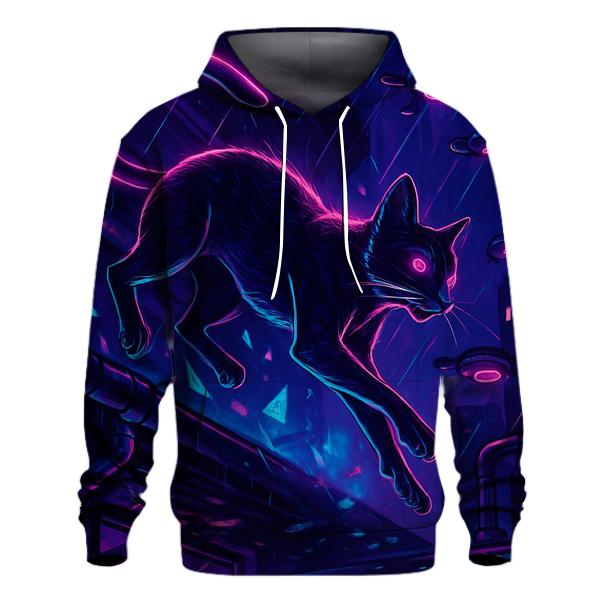 Neon Alley Cipher Cat Courier pullover hoodies