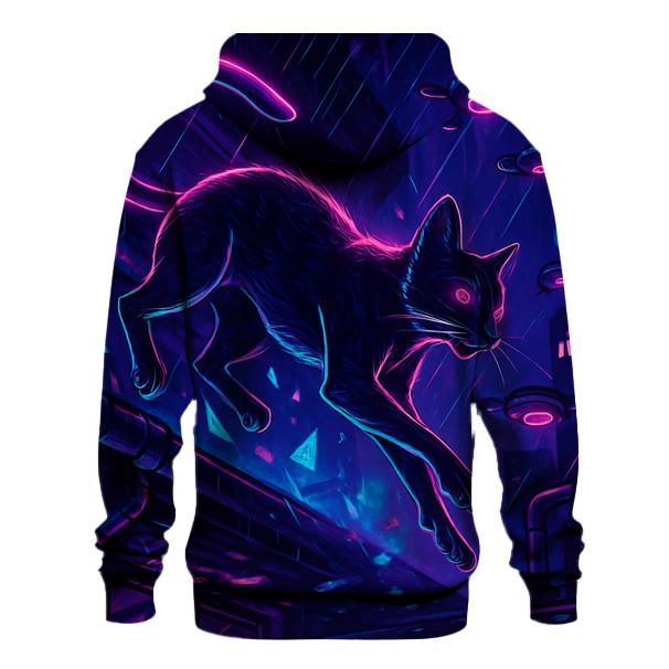 Neon Alley Cipher Cat Courier pullover hoodies