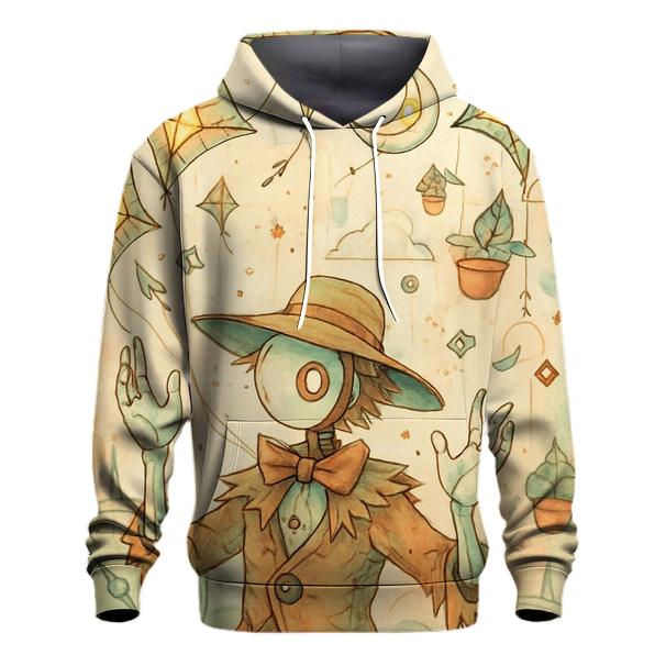 The Clockwork Kite Garden printed hoodies