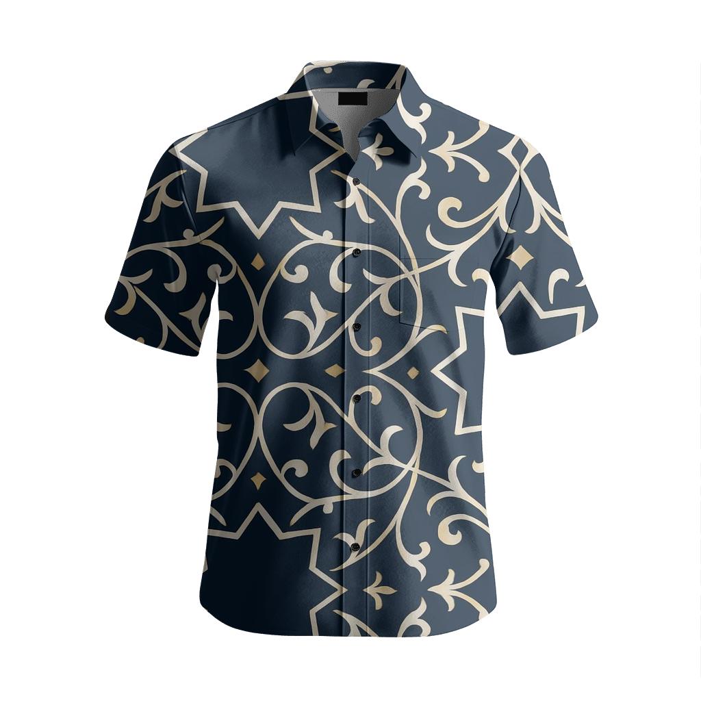 Celestial Arabesque Star Lattice stylish threadwork shirts