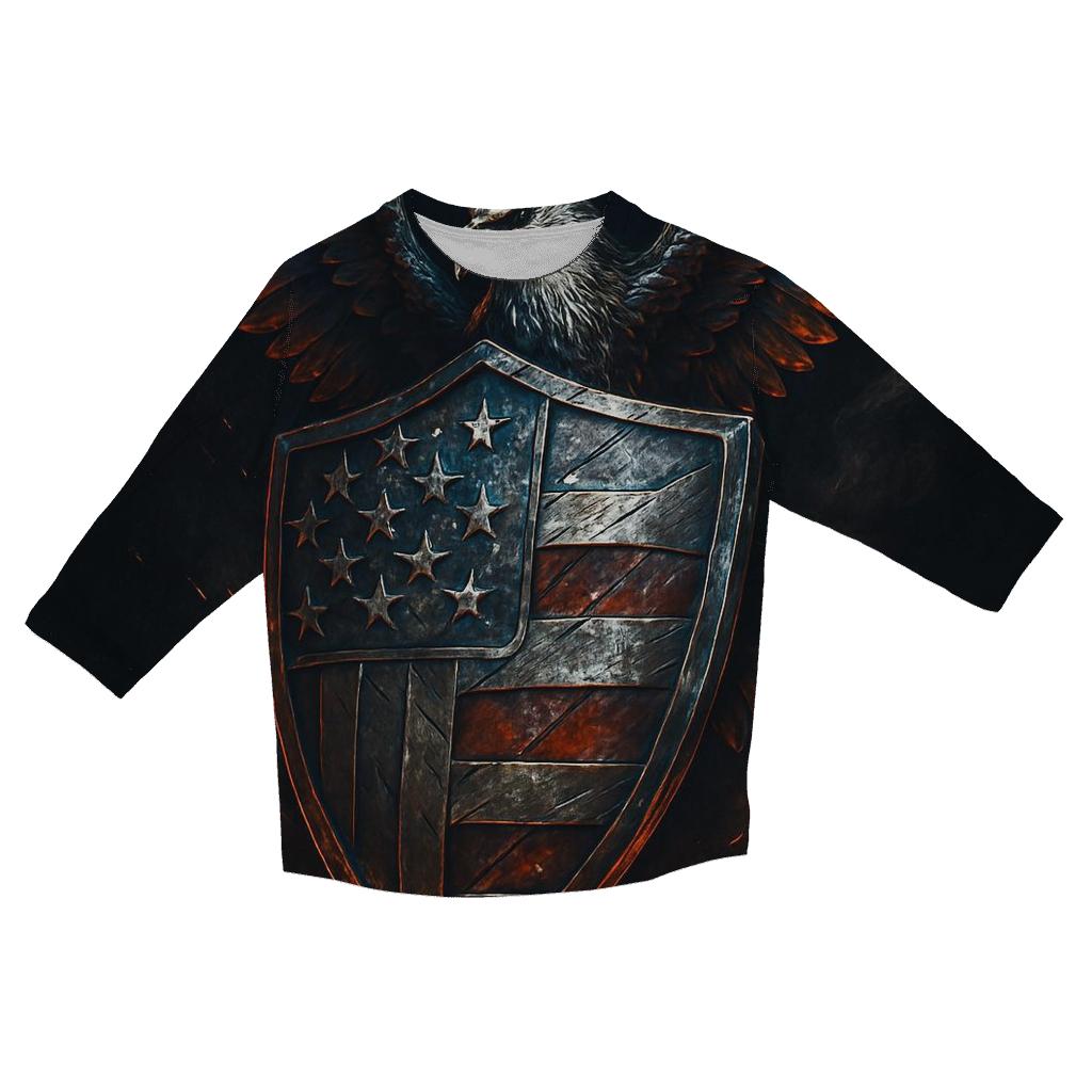Forged Starfield Shield fashion 3/4 sleeve shirts