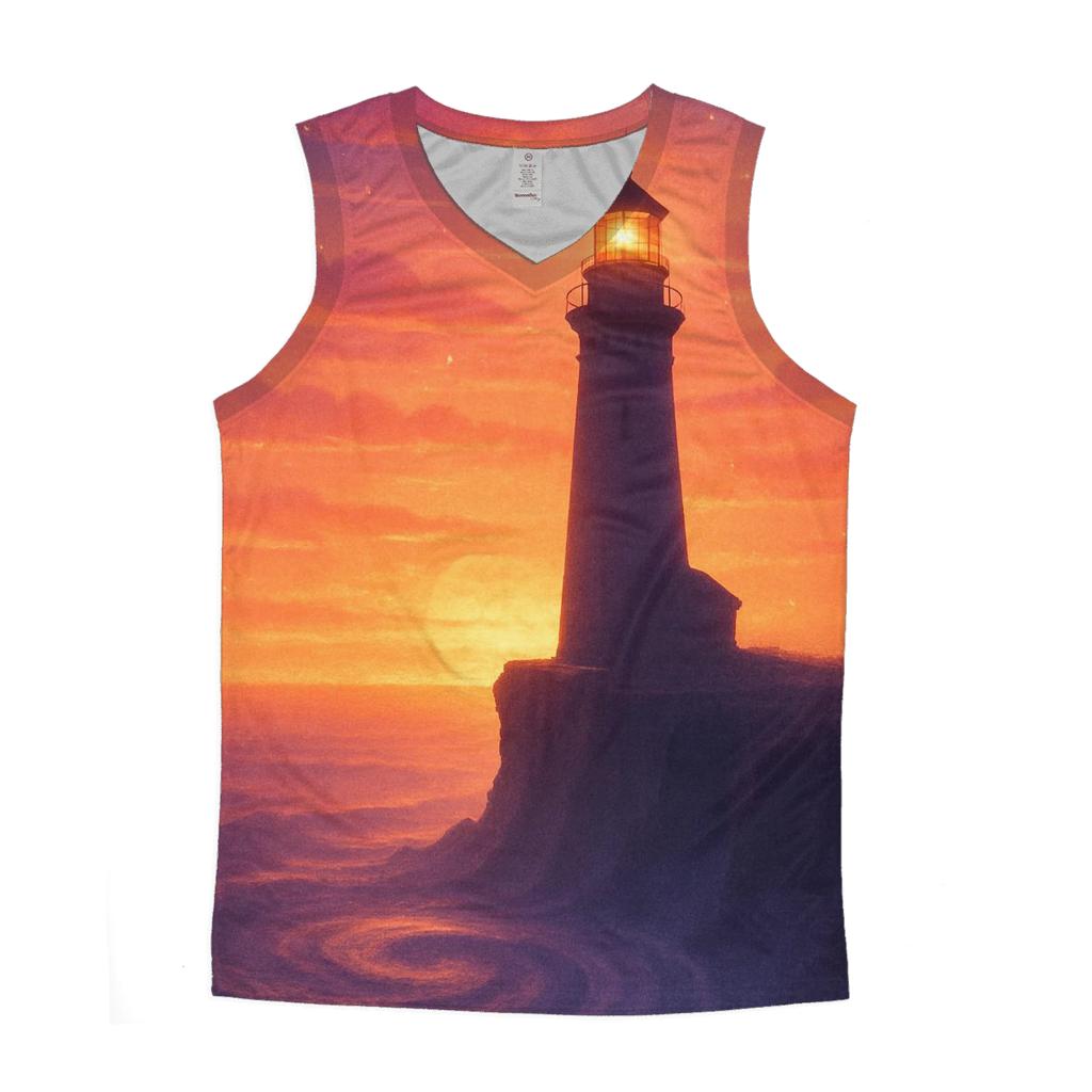 Lighthouse In The Melted Sky custom tank tops
