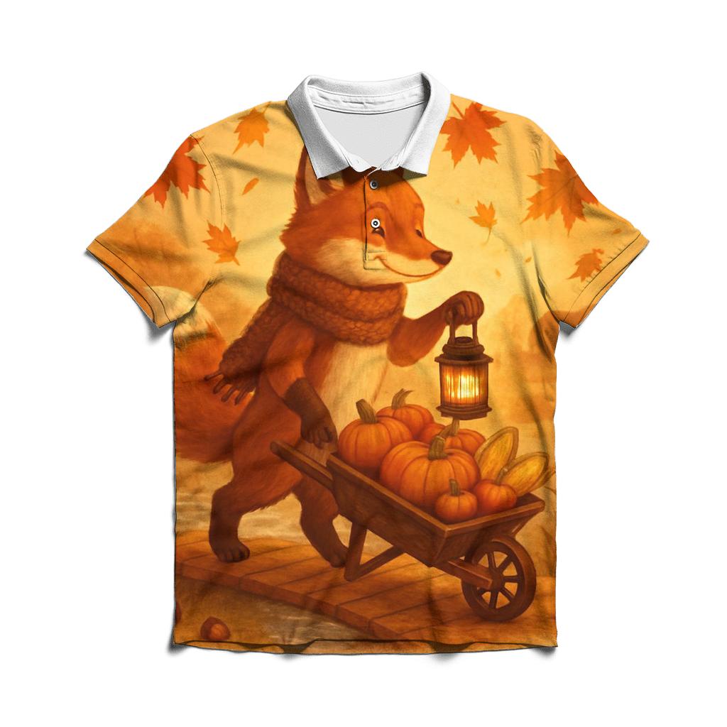 Lantern Light Cornucopia Crossing casual sports polo shirts
