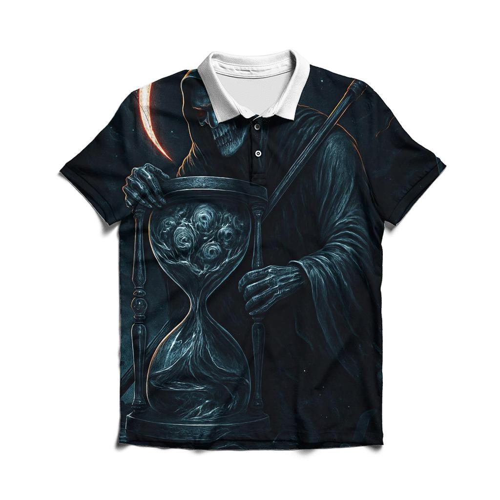 Hourglass Of The Drowned Eclipse branded logo polo shirts