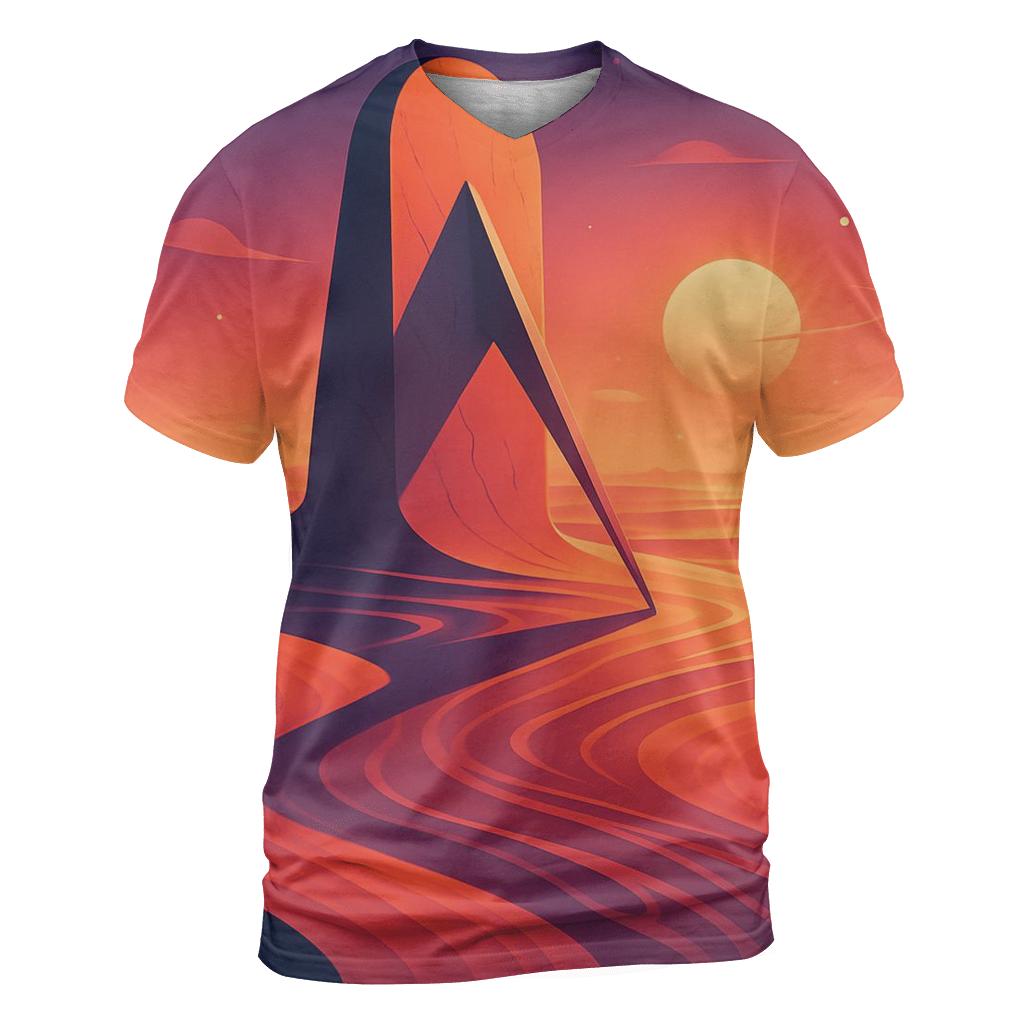 Desert Sundial Mirage Drift statement graphic shirts