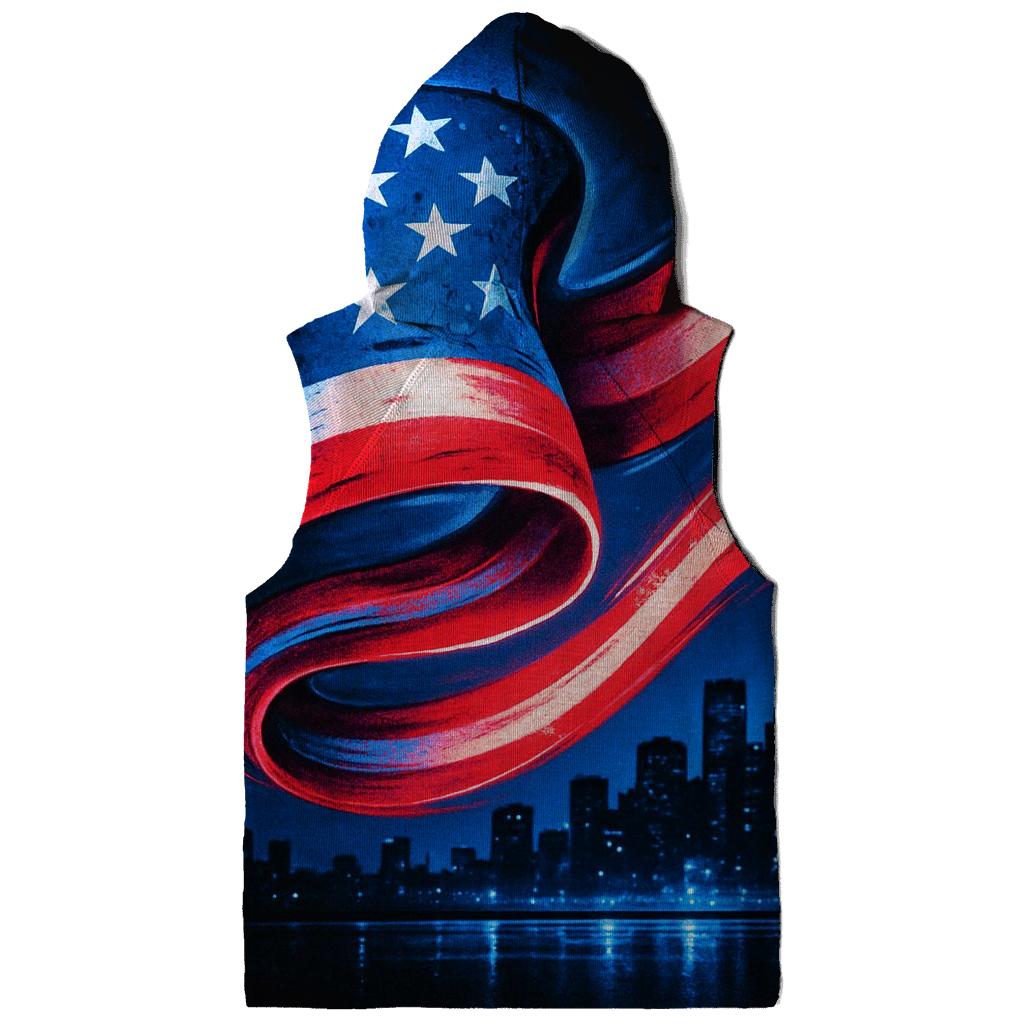 Neon Liberty Skyline Wave hoodie trends