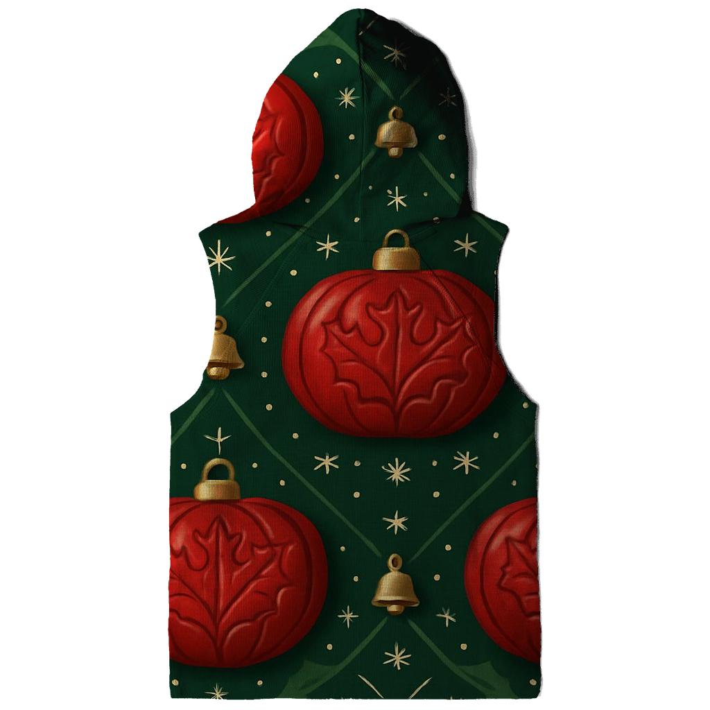 Crimson Pumpkin Ornament Lattice On Pine Green Background hoodies fashion