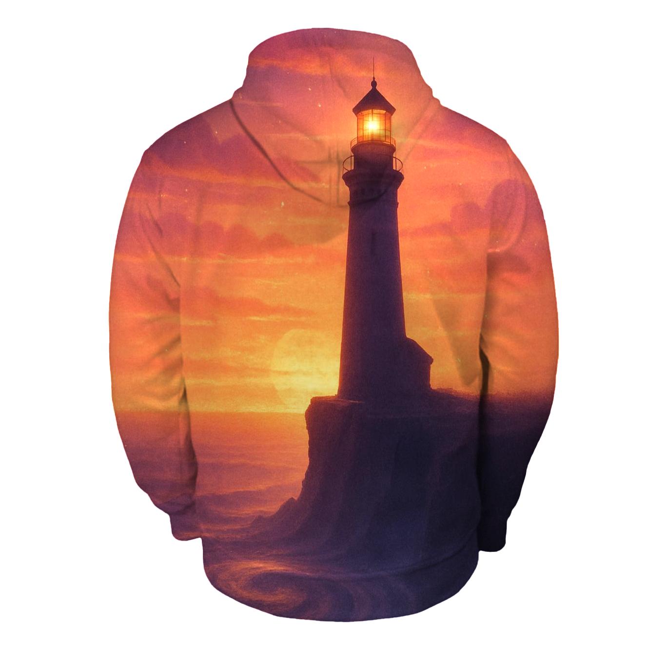 Lighthouse In The Melted Sky embroidered hoodies