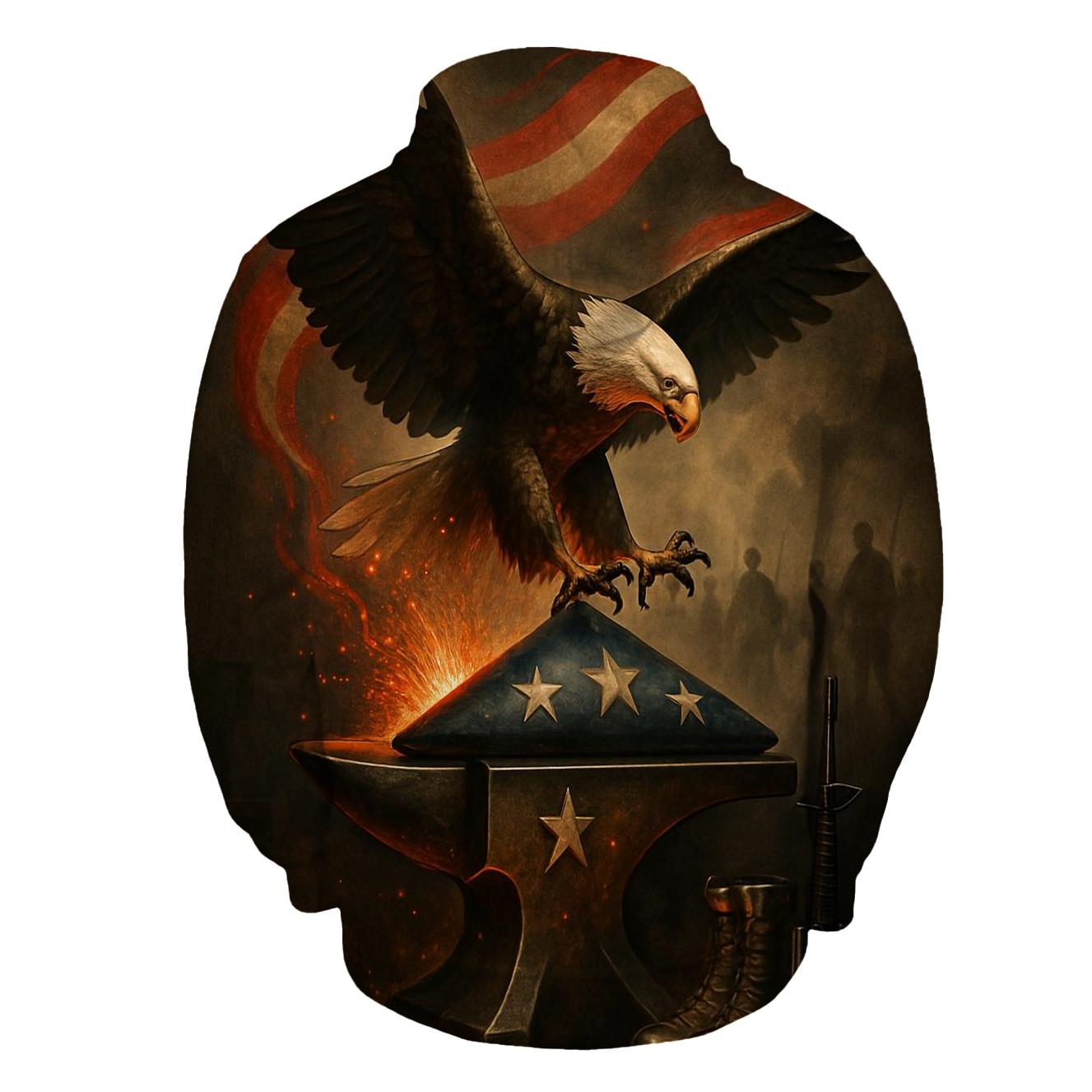Forge Of Freedom Banner zip-up hoodies