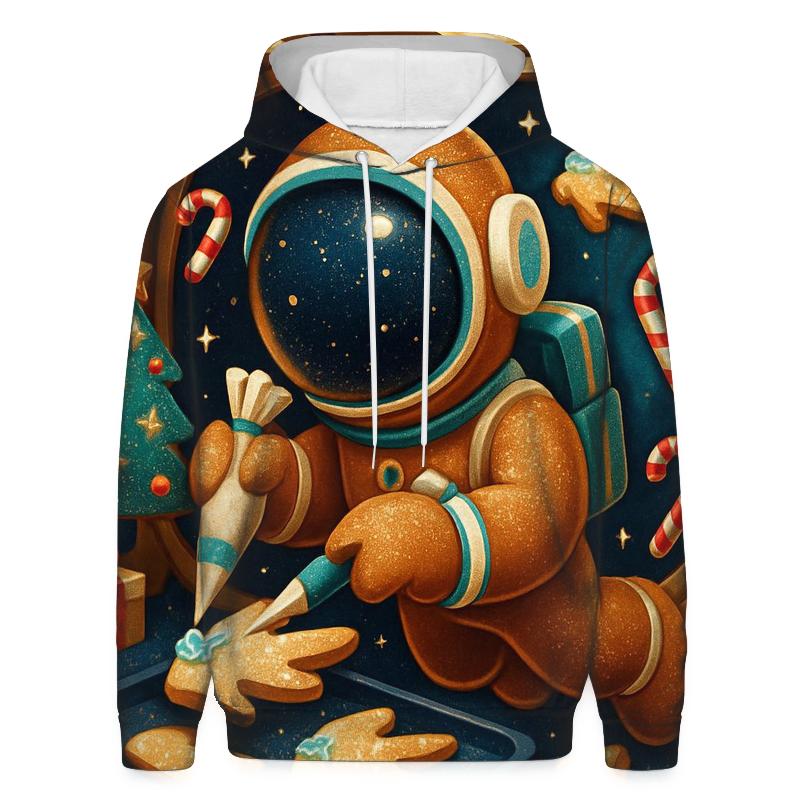 Gingerbread Astronaut Baking Comet Cookies embroidered hoodies
