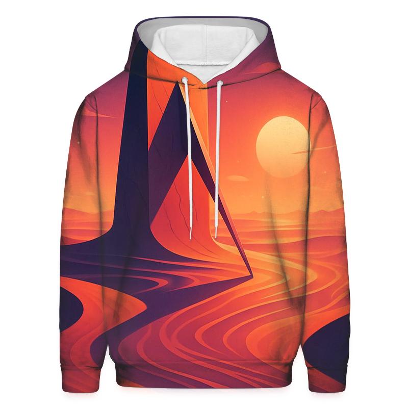 Desert Sundial Mirage Drift embroidered hoodies