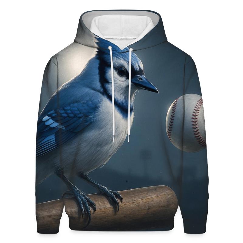 Bat Perch With Blue Jays Focus graphic hoodies