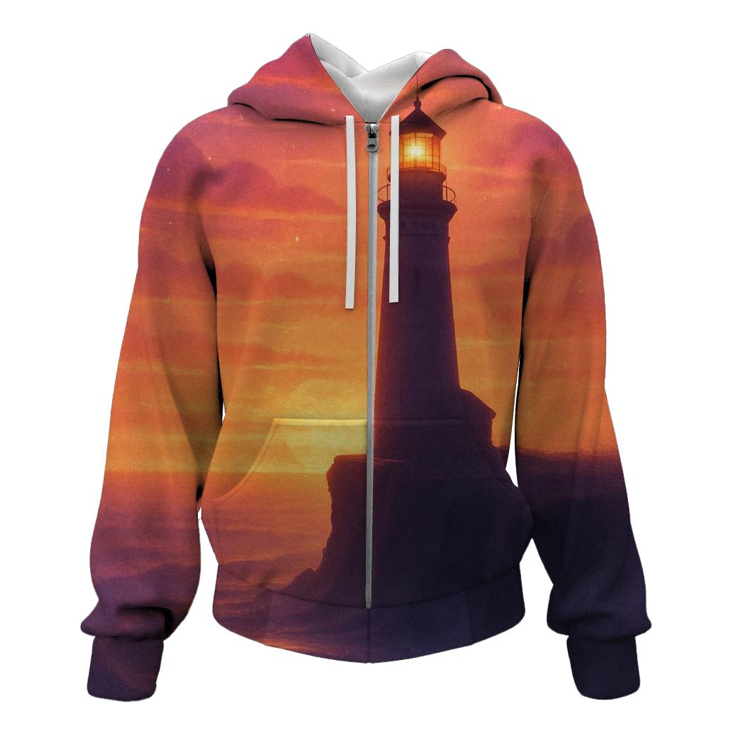 Lighthouse In The Melted Sky designer hoodies