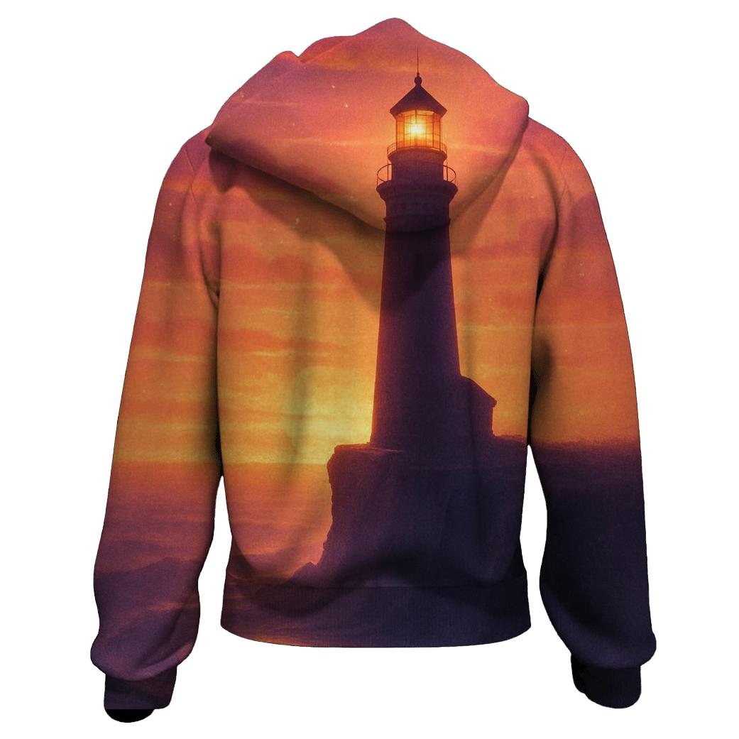 Lighthouse In The Melted Sky designer hoodies