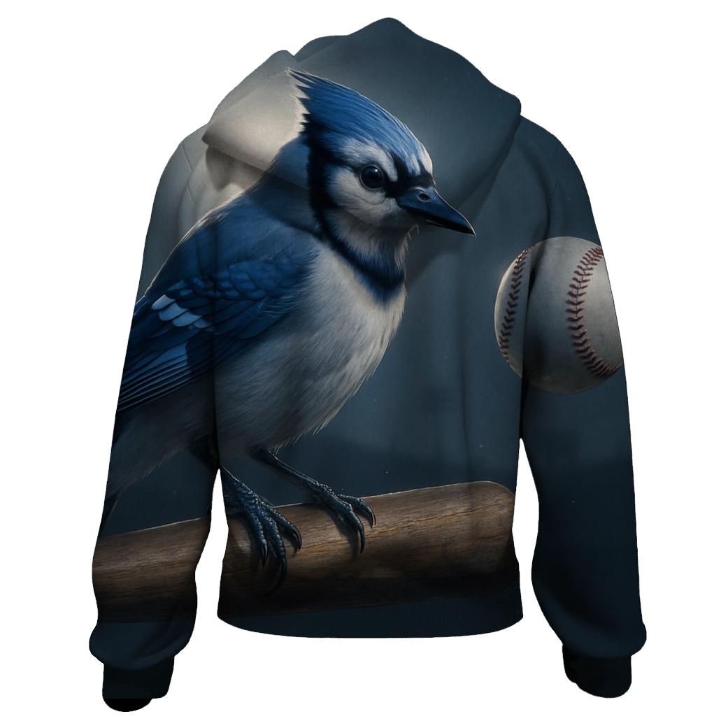 Bat Perch With Blue Jays Focus graphic hoodies