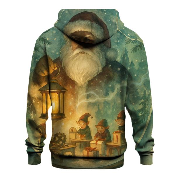 Workshop Snowglobe Santa Guardian printed hoodies