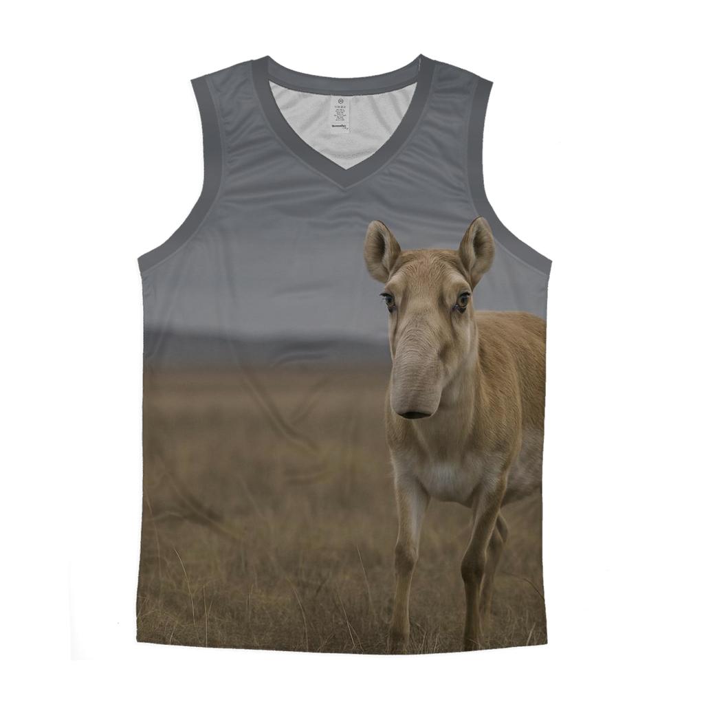 Steppe Sentinel Saiga graphic print tank tops