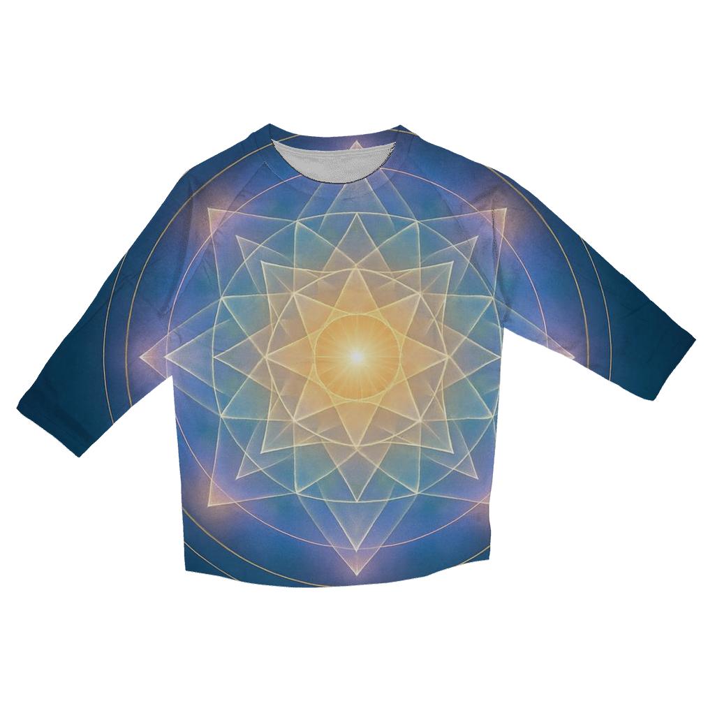 Aurora Prism Mandala casual three quarter sleeve shirts