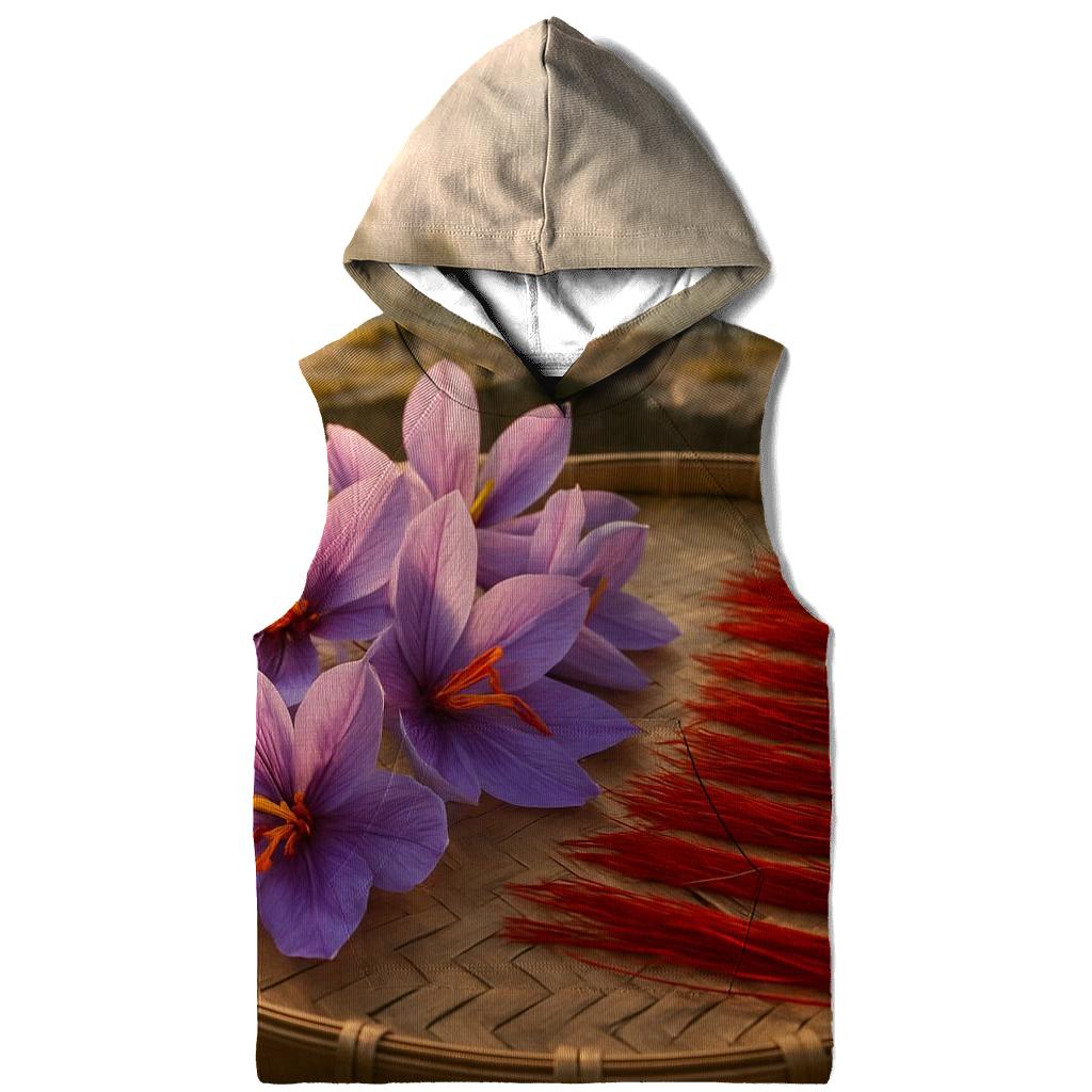 Saffron Crocus Stigmas Drying On A Stone Terrace In Kashmir zip-up hoodies