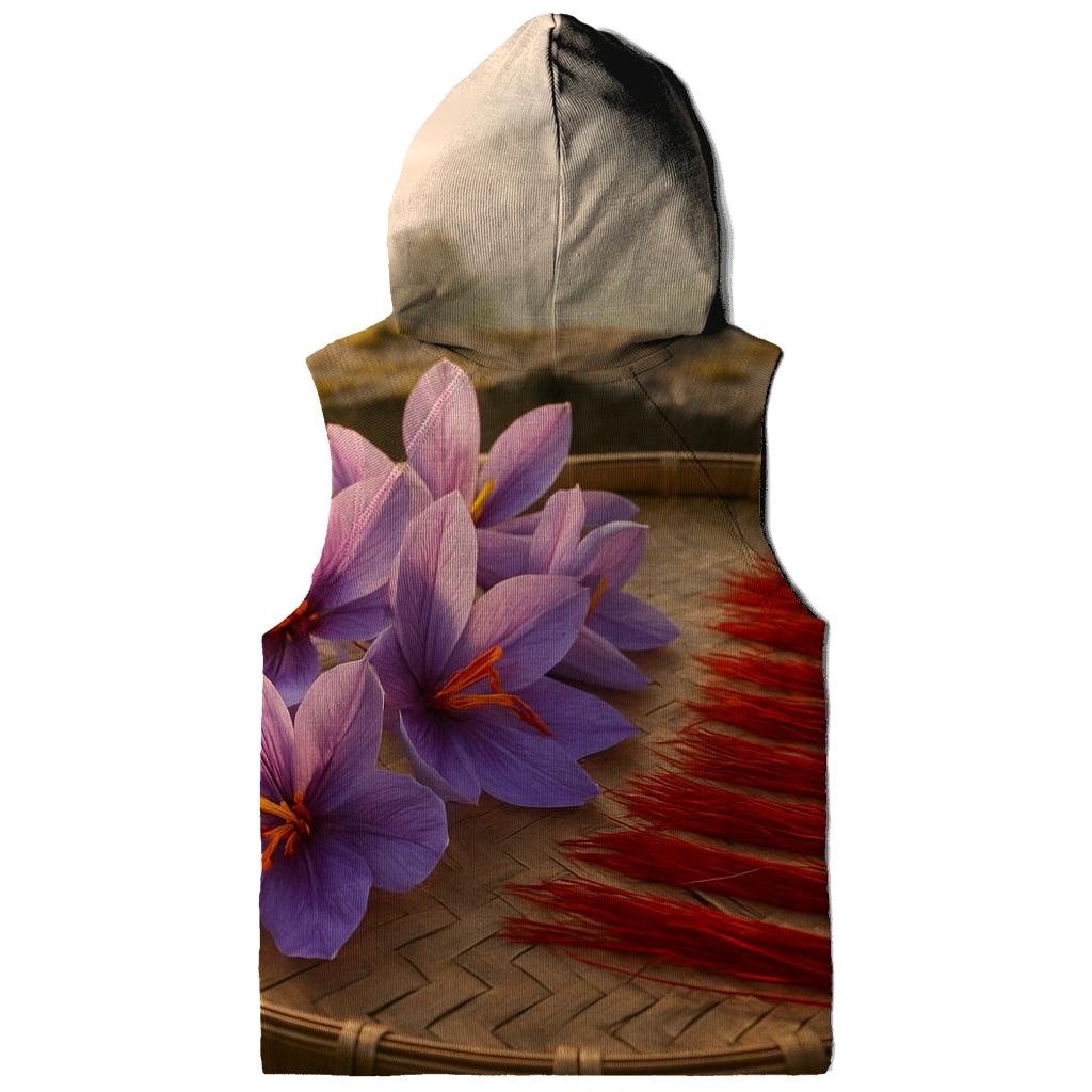 Saffron Crocus Stigmas Drying On A Stone Terrace In Kashmir zip-up hoodies