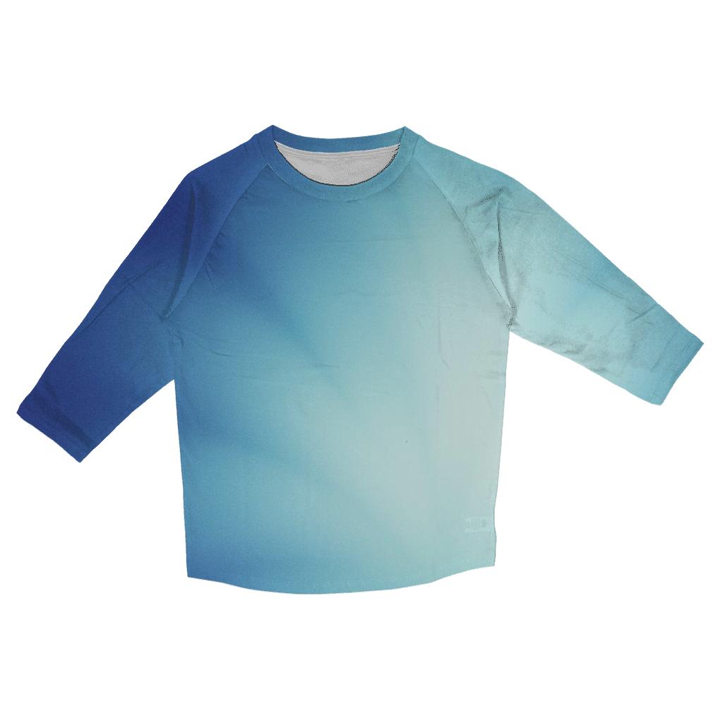 Polar Ice Bloom Gradient stylish quarter sleeve tops