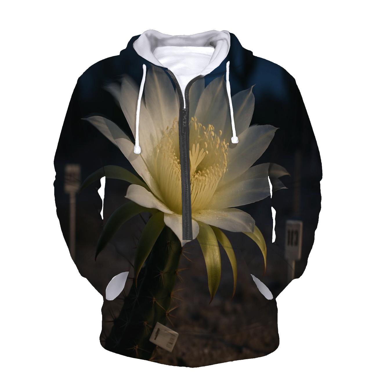 Night Blooming Cereus In A Desert Research Plot designer hoodies