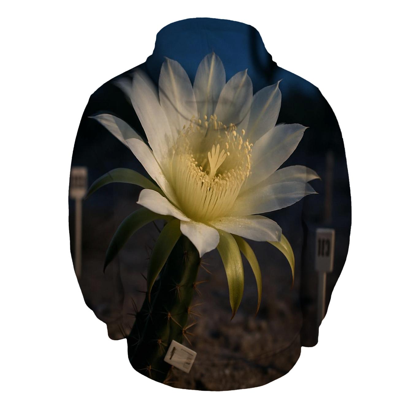 Night Blooming Cereus In A Desert Research Plot designer hoodies