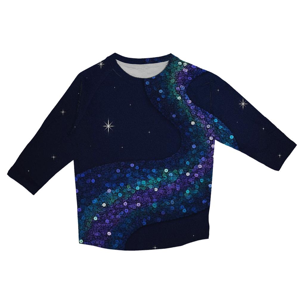 Midnight Sequin Current custom 3/4 sleeve shirts