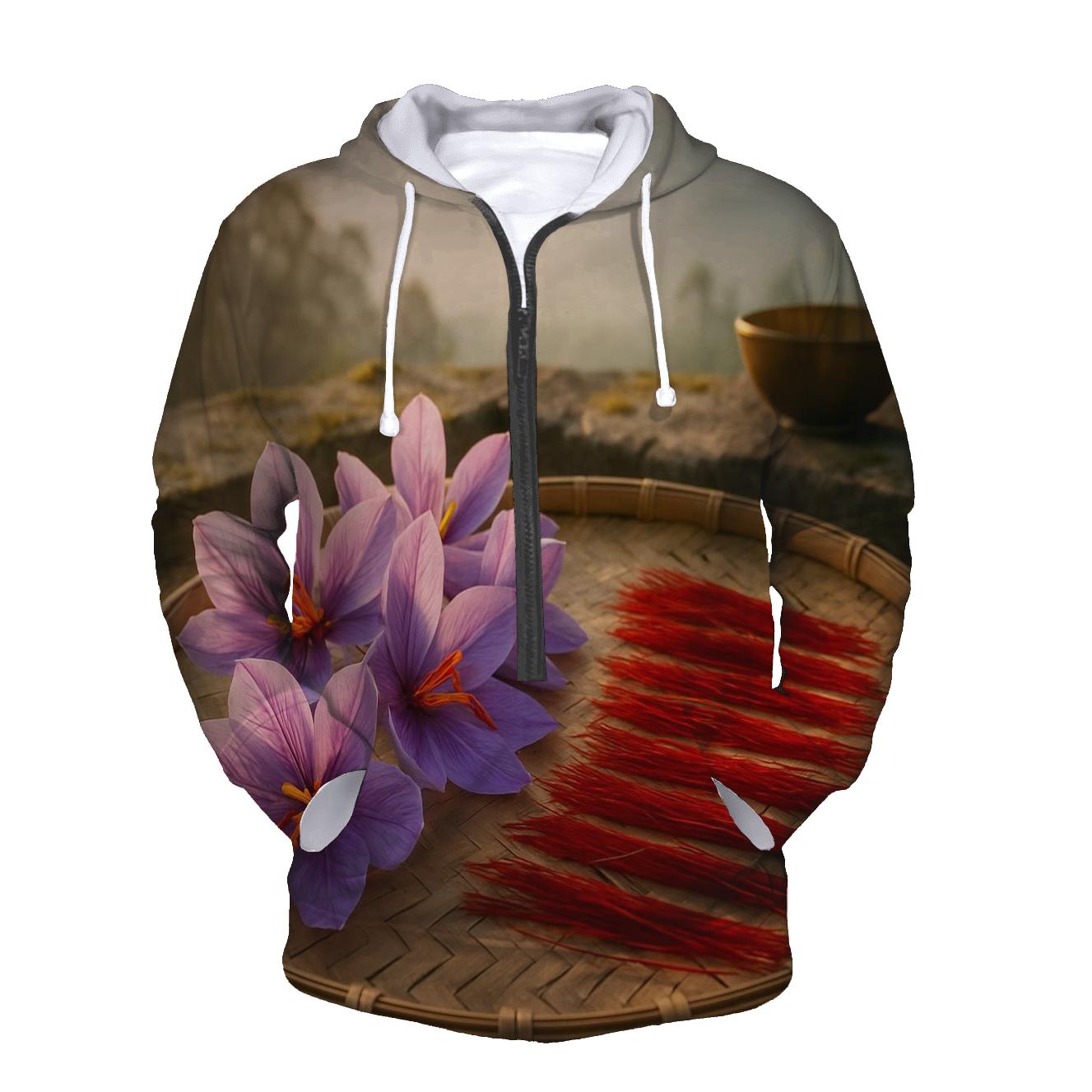 Saffron Crocus Stigmas Drying On A Stone Terrace In Kashmir designer hoodies