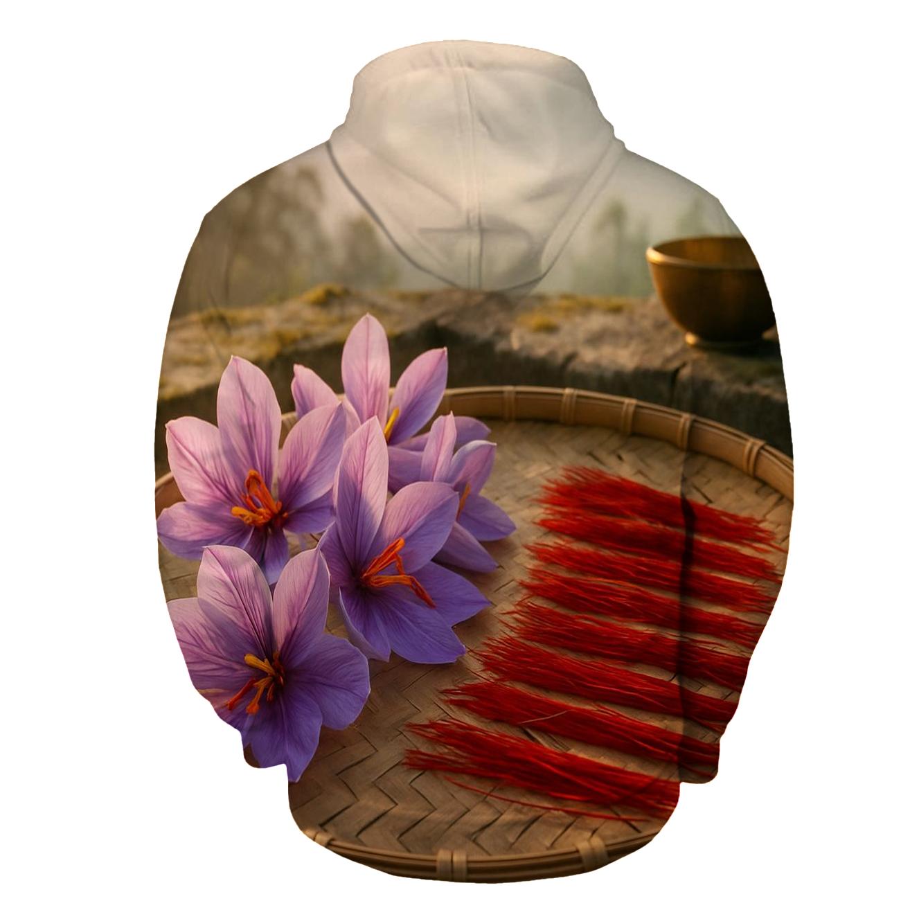 Saffron Crocus Stigmas Drying On A Stone Terrace In Kashmir designer hoodies