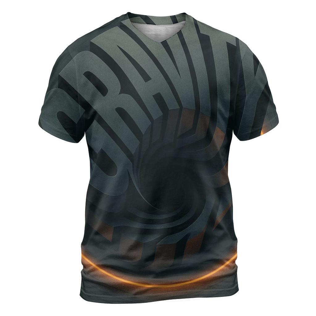 Gravity Well Typography Mirage trendy printed shirt styles