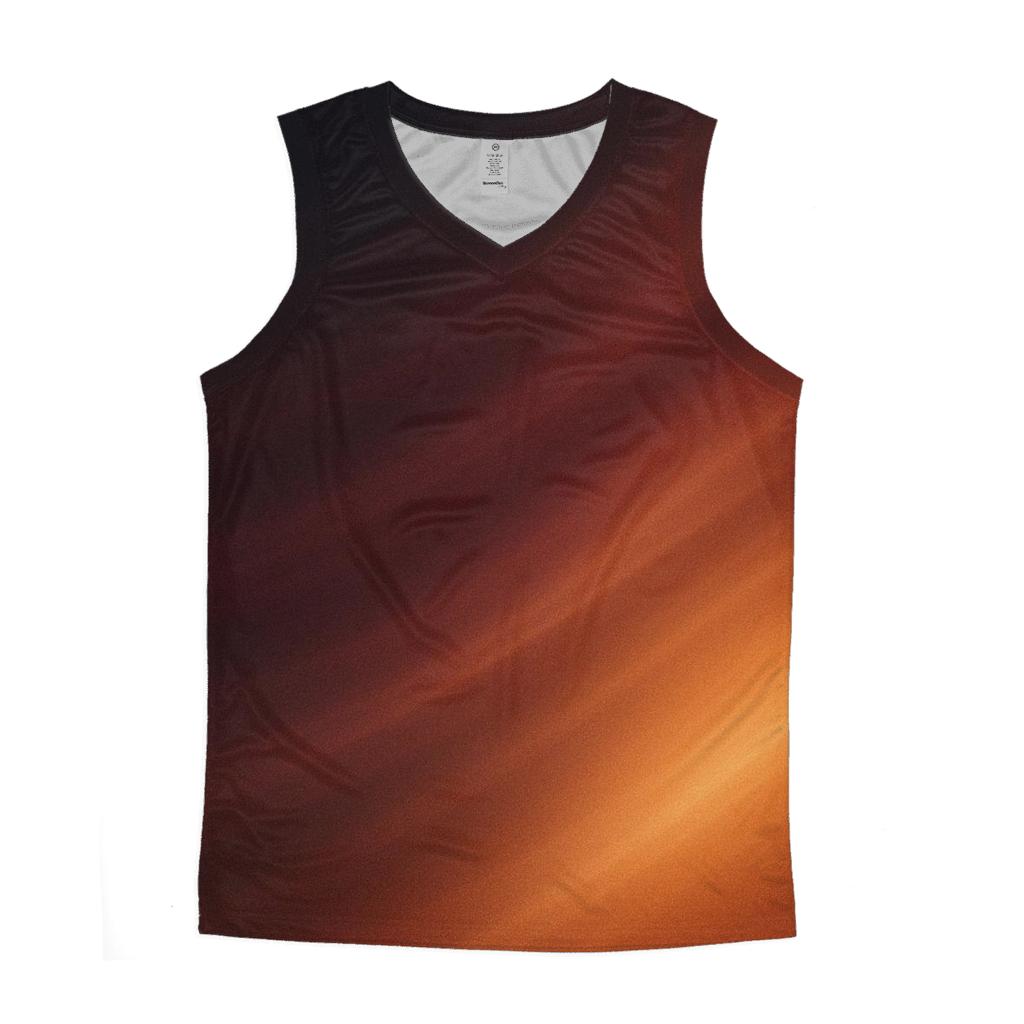 Molten Copper Drift Gradient cotton sleeveless tops